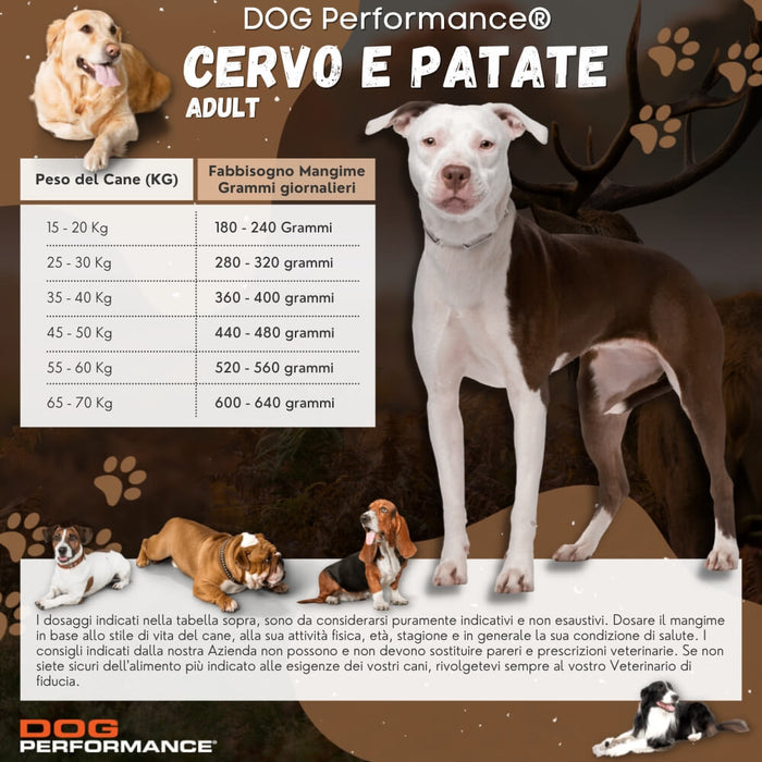 Monoproteico Adult Cervo e Patate - 15Kg