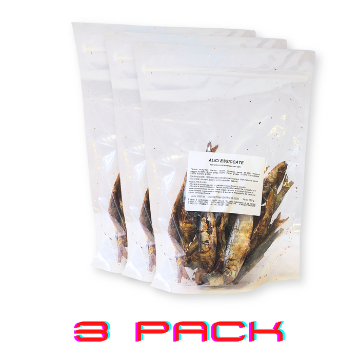 3 PACK - Snack Barf - Alici Essicate