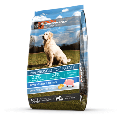 Crocchette per Cani No Grain Adult Prosciutto e Patate - DOG Performance
